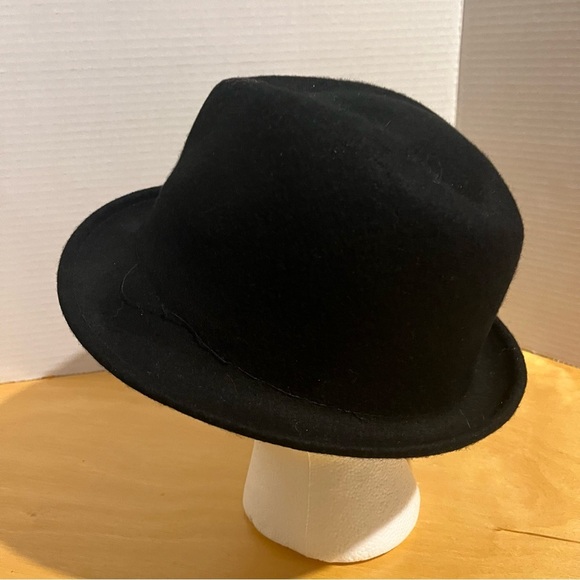 Sonoma Wool Hat With Cloth Flowers Women’s One Size Black Fedora - Picture 3 of 9